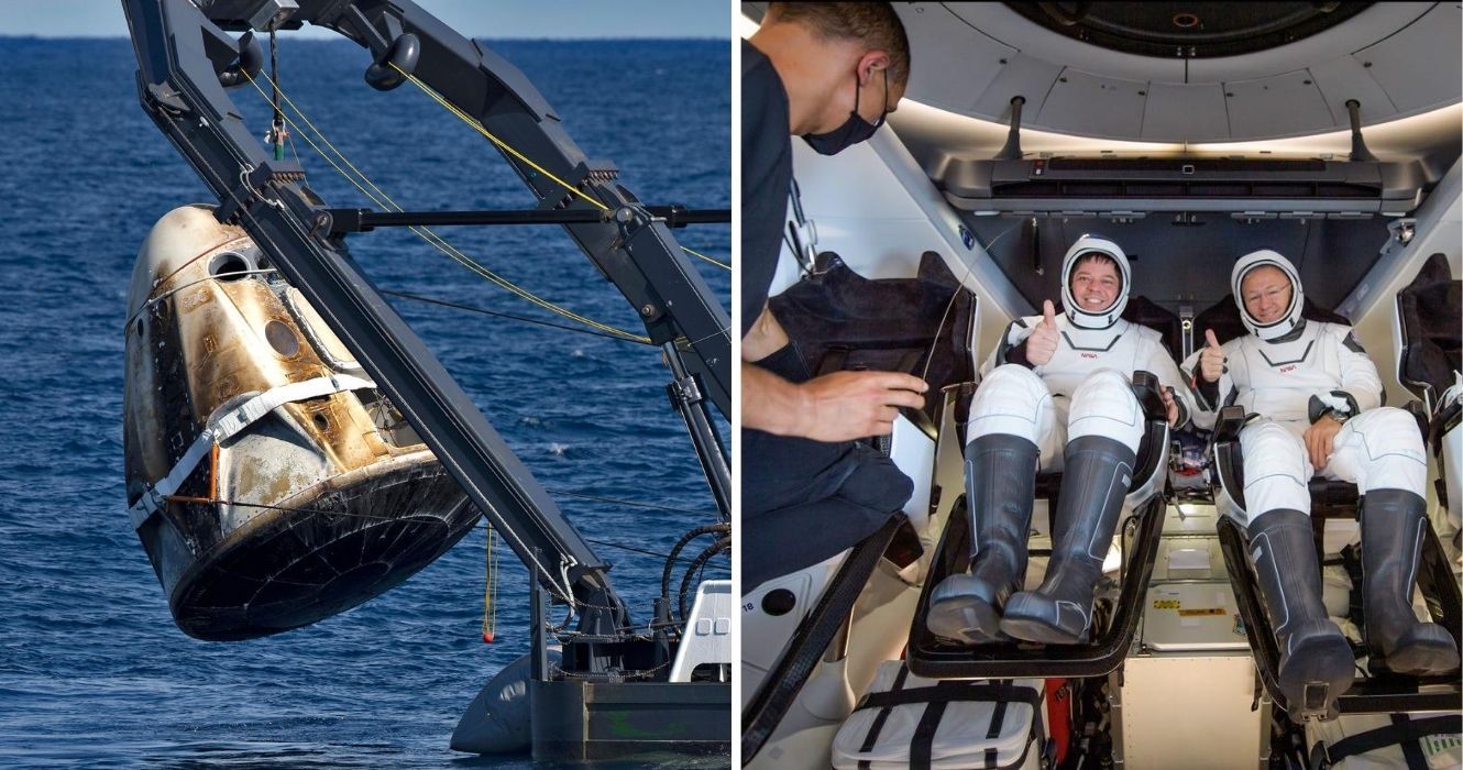 O pouso da espaçonave SpaceX foi como "Estar em uma centrífuga" De acordo com os astronautas 1 behnken e hurley, os astronautas da nave espacial Crew Dragon