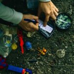 filling out a geocache log