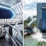 the star wars ride and the jurassic world ride at universal