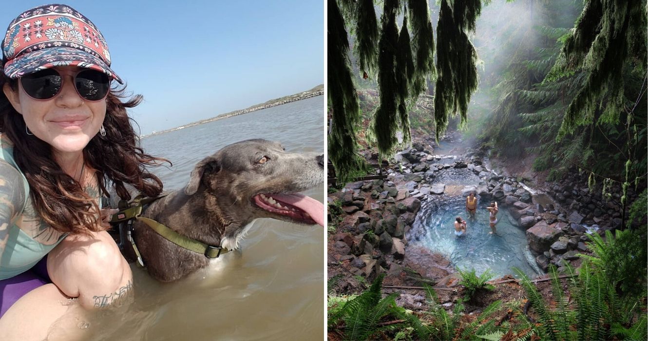 Os melhores destinos de férias de verão que você pode visitar sem sair dos Estados Unidos 1 uma mulher vai à praia na costa do golfo, uma piscina natural em oregon