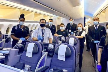 the crew of a united airlines flight