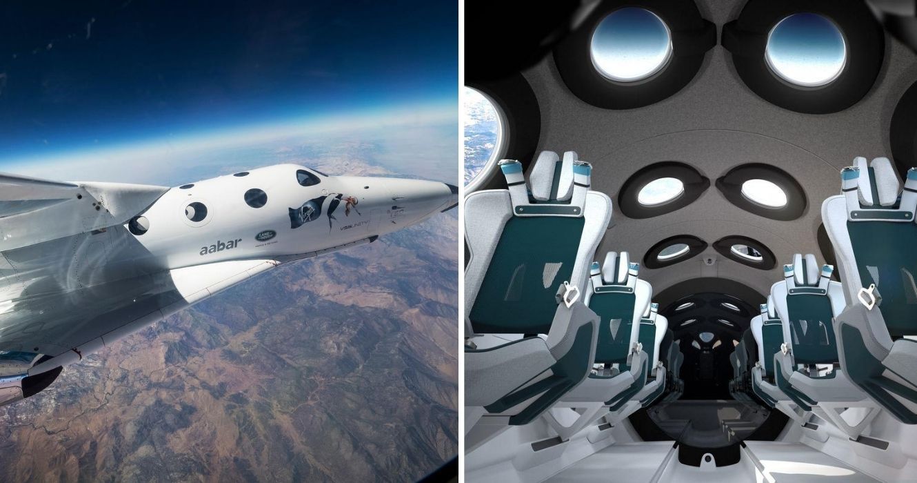 Planejando férias no espaço sideral? Aqui está uma primeira olhada na nave espacial da Virgin Galactic 1 nave espacial vss unit da Virgin Galactic