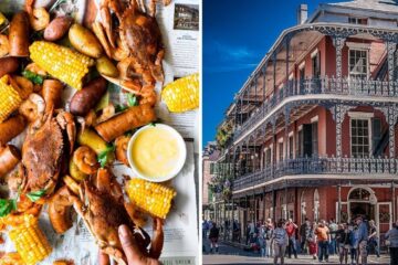 a crab bake, the french quarter in new orleans