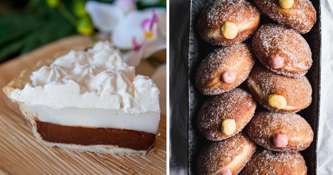 Sentindo-se tropical? Experimente estas sobremesas havaianas tradicionais 1 um bolo de chocolate haupia e Malasadas do Havaí