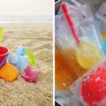 plastic beach toys and homemade carpi sun drinks