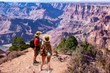 hiking through the grand canyon