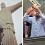 P Diddy selfie at Christ the Redeemer statue/Kim Kardashian and Kanye West being tourists