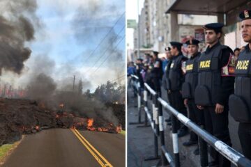 a volcano unleashed havoc on hawaii streets, the police line up in egypt