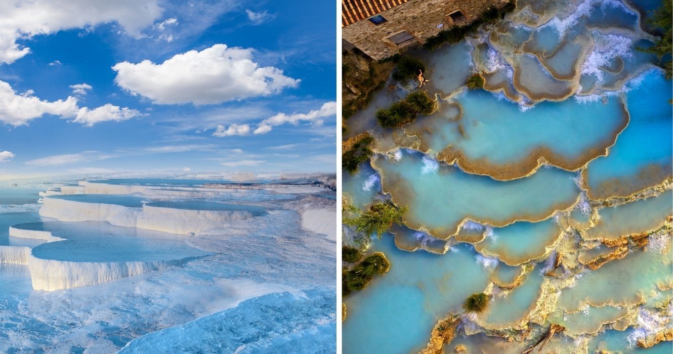 Estas fontes termais curativas oferecem as vistas mais impressionantes do mundo 1 fontes termais de pamukkale, terme di saturnia