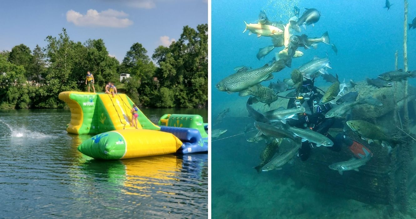 Ohio é para nadadores: os melhores buracos de natação para visitar neste verão 1 pedreira de resort de nascentes naturais, pedreira de gilboa