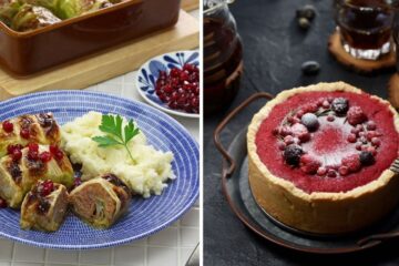 cabbage rolls, lingonberry pie