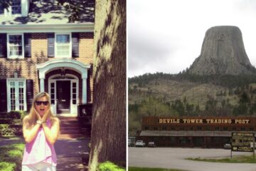 the house where home alone was filmed, the devils tower from close encounters of the third kind